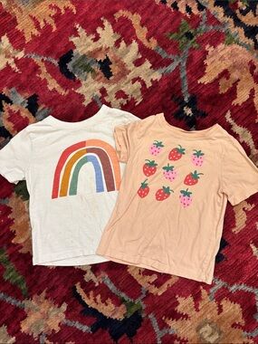 Hanna Andersson strawberry/rainbow shirts